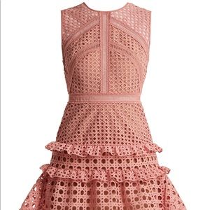 Self portrait pink lace dress